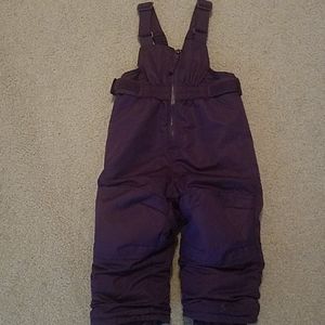 12 months girl snow bibs, Cherokee, EUC
